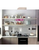 Разтегателен телескопичен разделител за рафтове на гардероб, регулируем 70-120 см, с вендуза